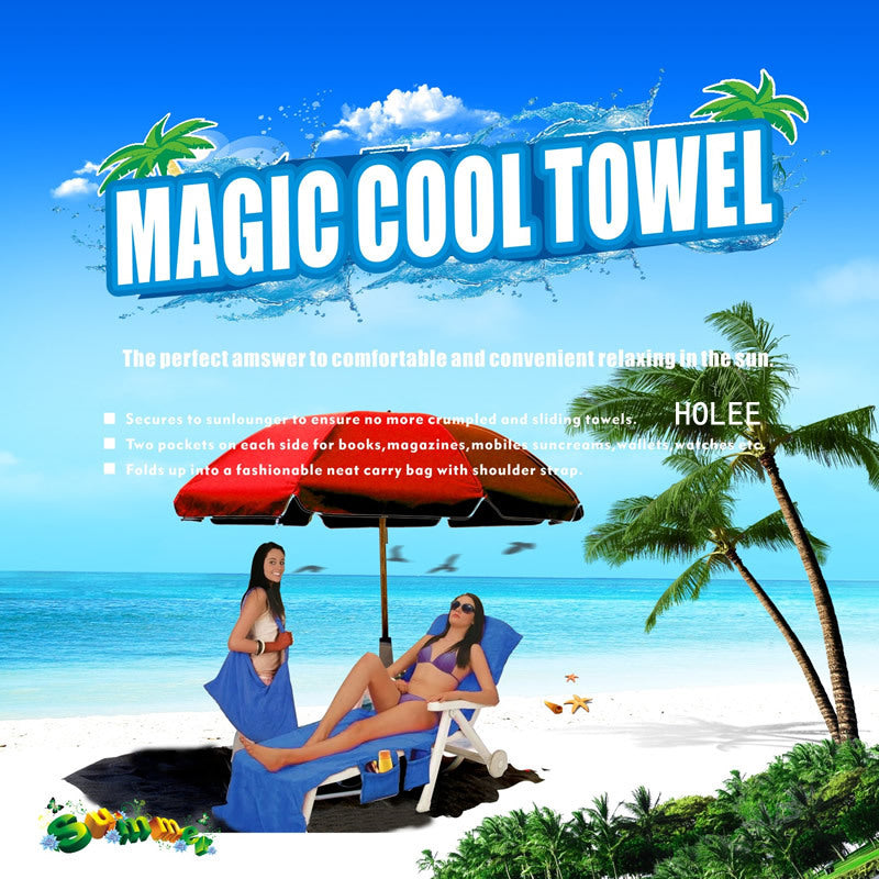 Beach chair towel-cover