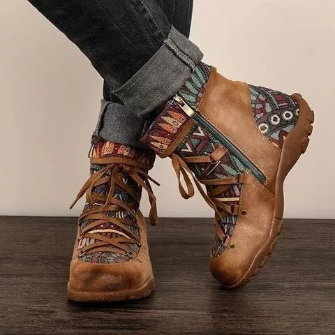 Embrace free-spirited style with LunaBoho's Bohemian Lace-Up Women's Boots—effortlessly chic and perfect for the wanderer in you.