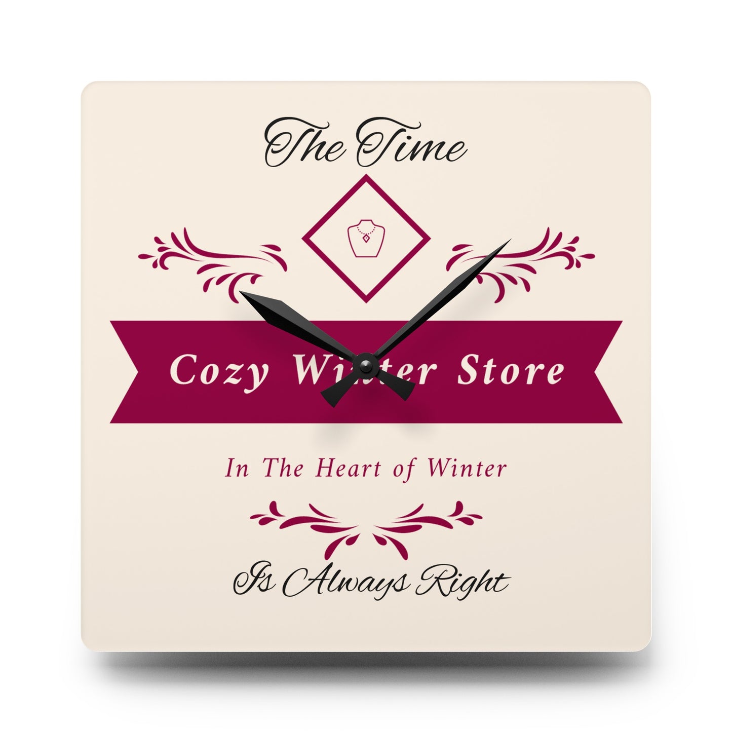 Zeitlose Wanduhr aus Acryl von CWS von Cozy Winter Store (Versand nur innerhalb der USA)