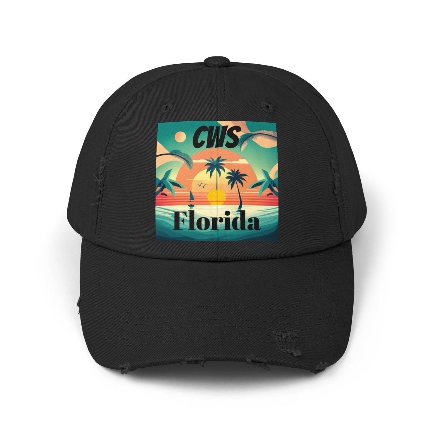 CWS Florida Unisex Distressed Cap by Cozy Winter Store (ships within USA only)