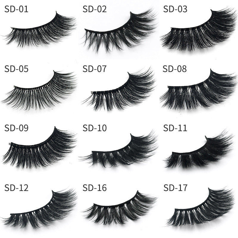 SD exaggerated mink eyelashes 3D stereo 25 dense false eyelashes