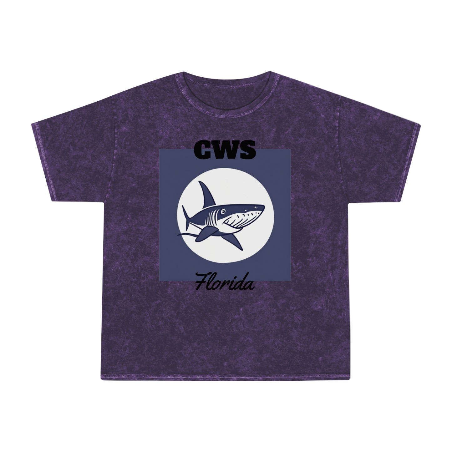 CWS Florida Gray Shark Unisex Mineral Wash T-Shirt By Cozy Winter Store ( ships within USA only)