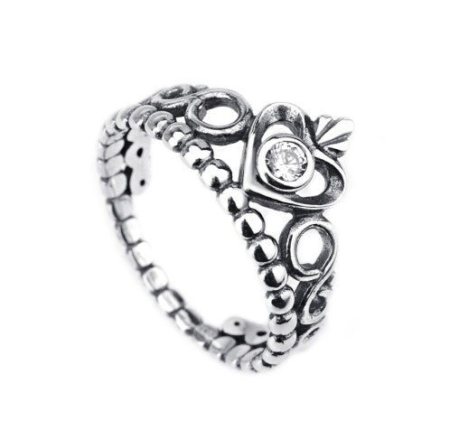 925 Sterling Silber Krone Ring