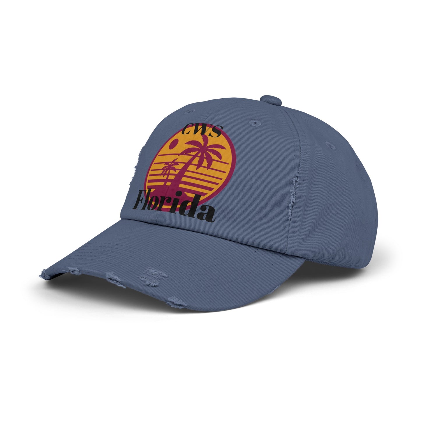 CWS Florida Unisex Distressed Cap By Cozy Winter Store (ships within USA only)