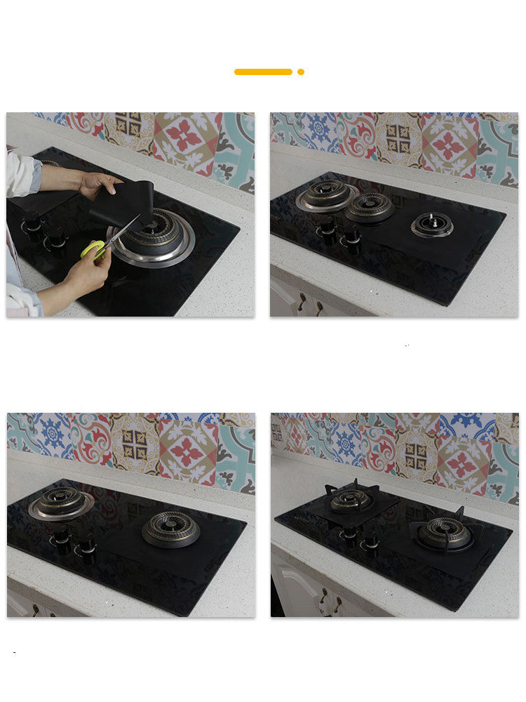 Kitchen Gas Stove Oilproof Pad Sticker Liquid Stove Protective Pad