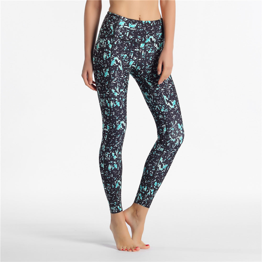 Bedruckte Stretch-Yogahose Jogginghose