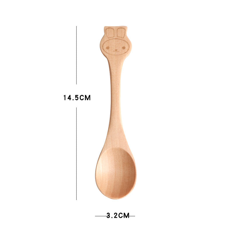 Cartoon wooden spoon and fork boxed