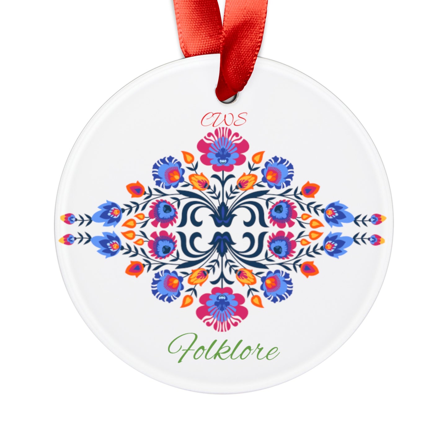 CWS Folklore Slavica Acrylic Ornament with Ribbon