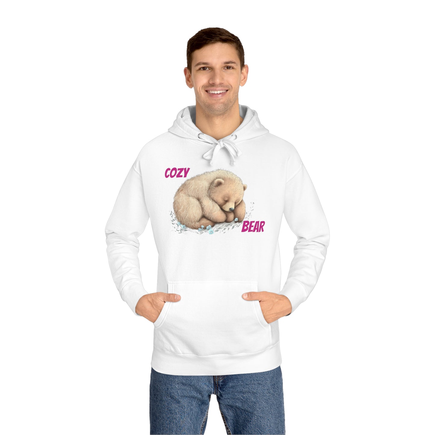 CWS Cozy Bear Unisex Fleece Hoodie By Cozy Winter Store