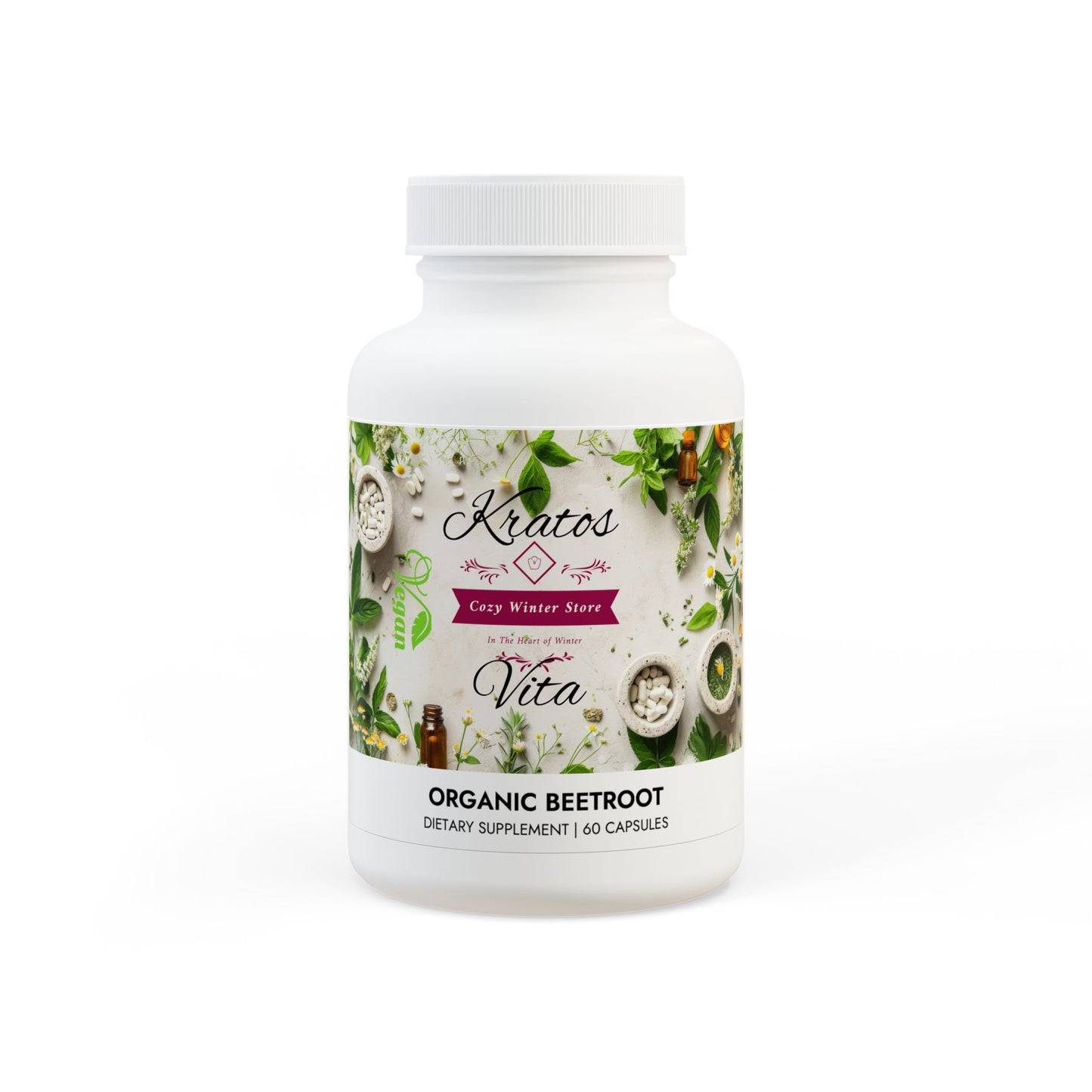 CWS Kratos Vita Beetroot Supplement (60 Capsules) by Cozy Winter Store ( Ships within USA only)