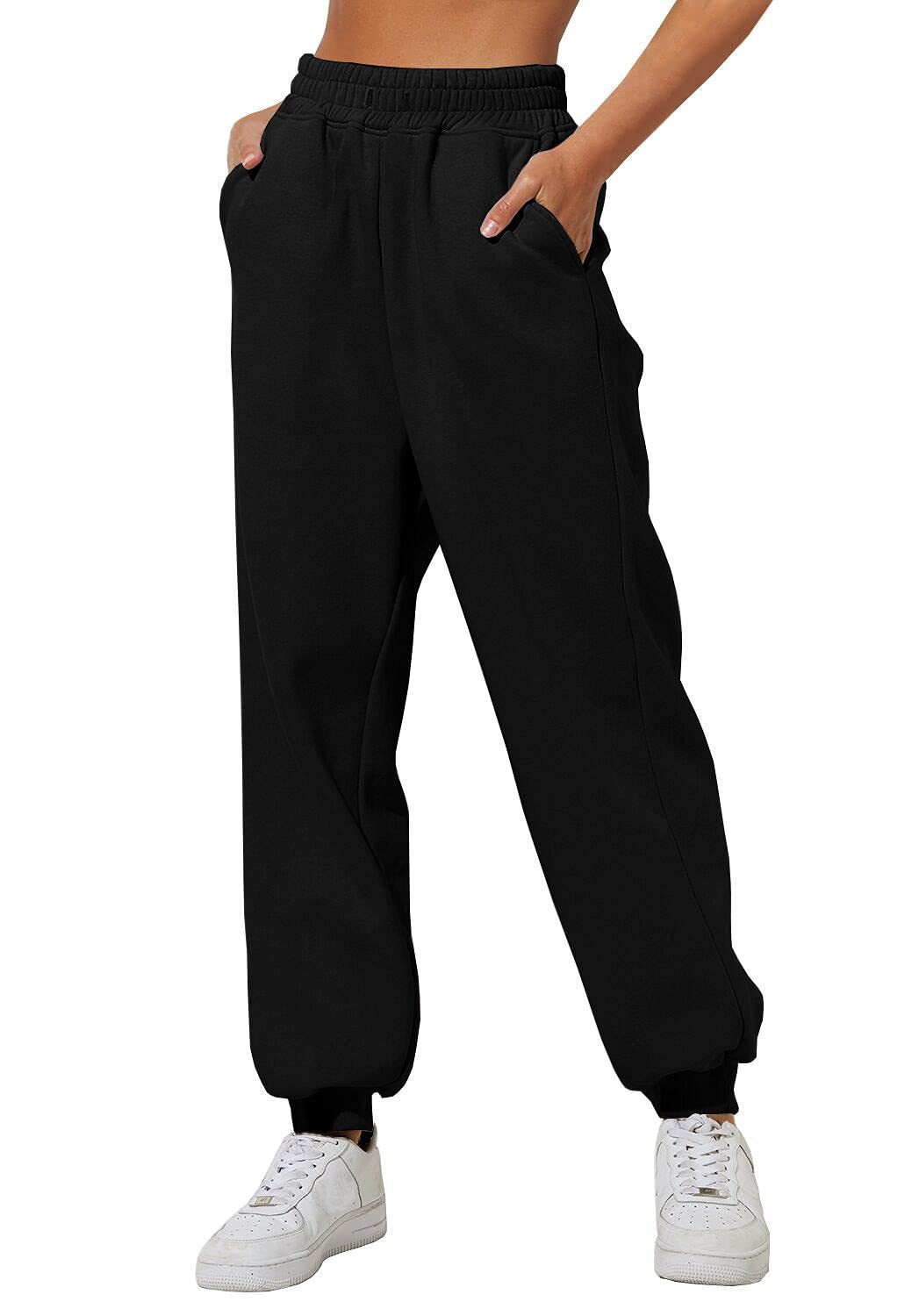 Comfort Chic: Women's High Waist Loose Track Pants - Casual Jogger with Belt Pocket