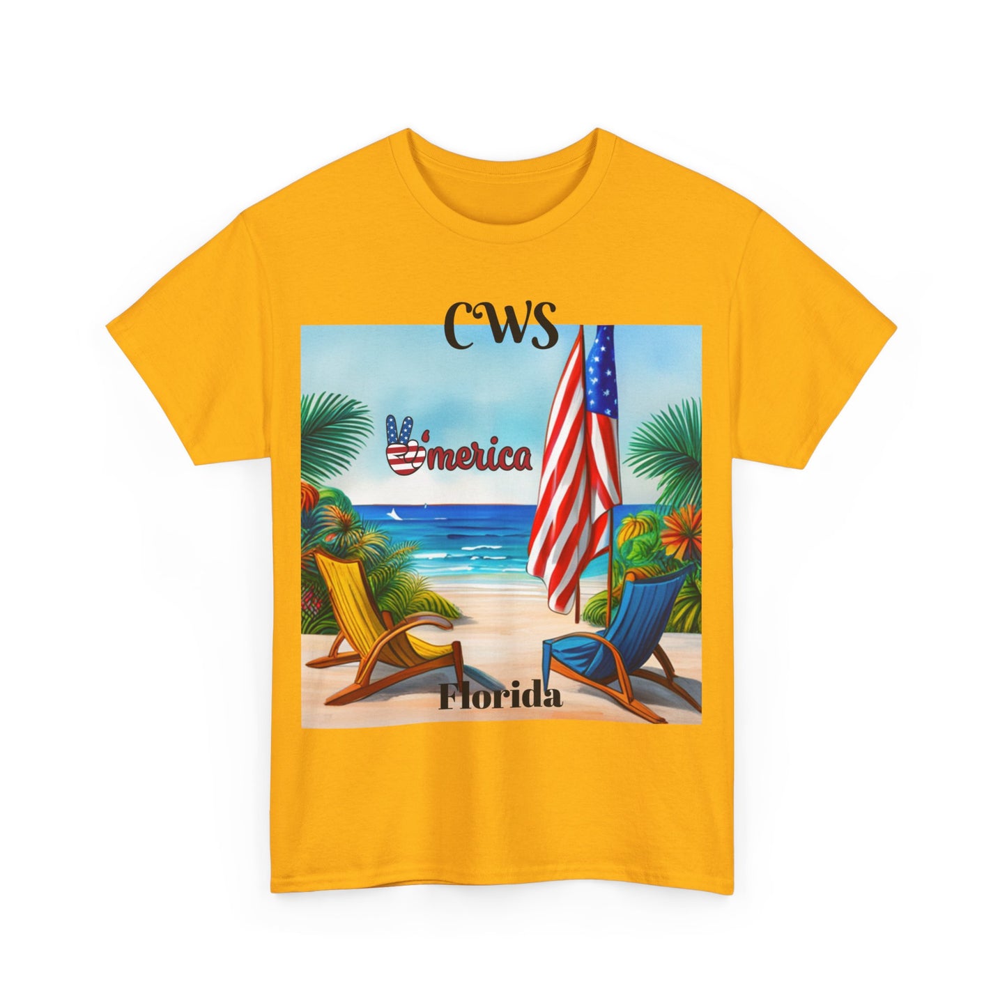 CWS Florida Unisex Heavy Cotton Tee By Cozy Winter Store