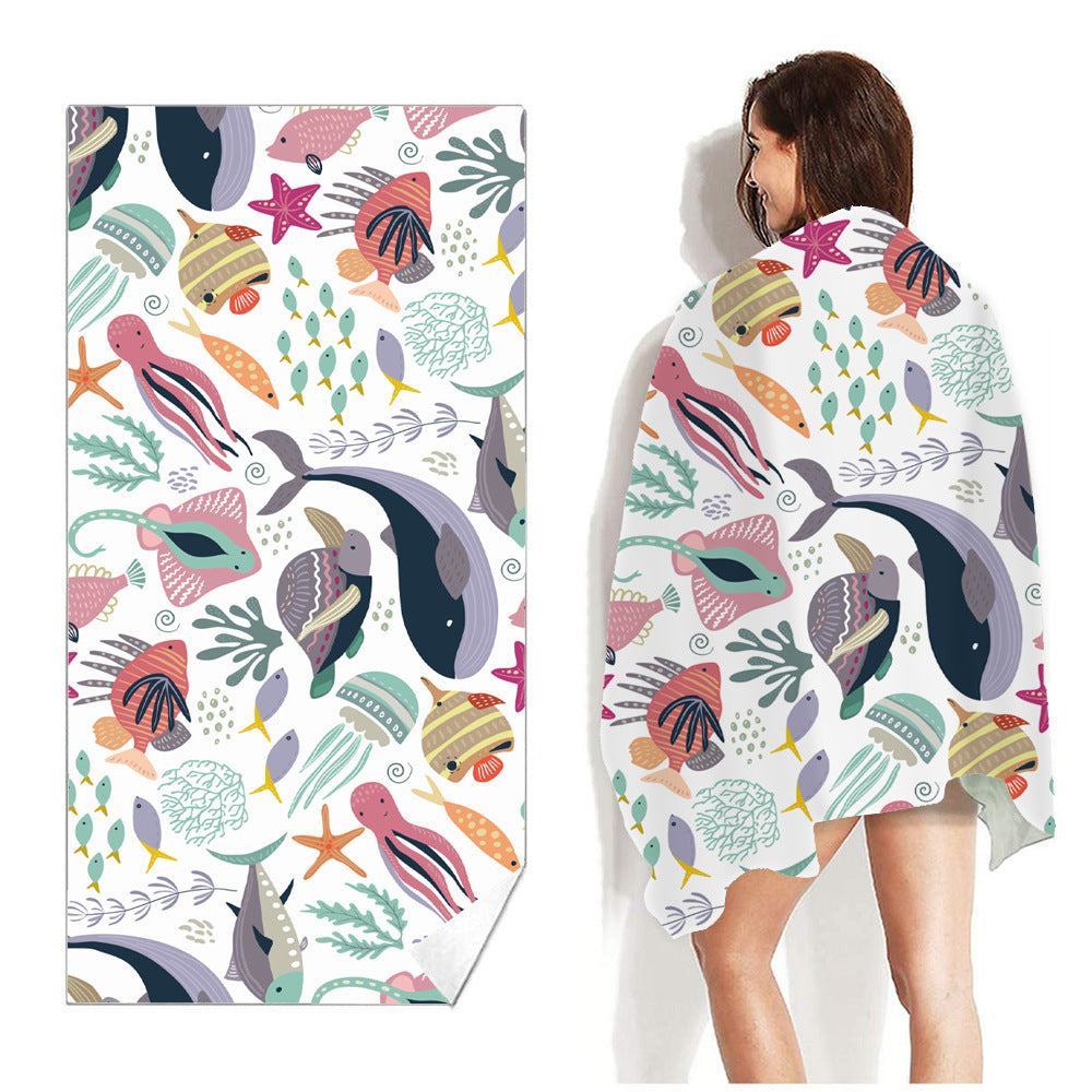 Beach Towel Printed Swimming Sweat Towel