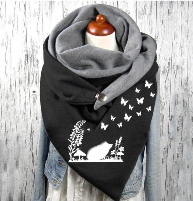 Cotton Malaysia Thermal Button Headband Scarf