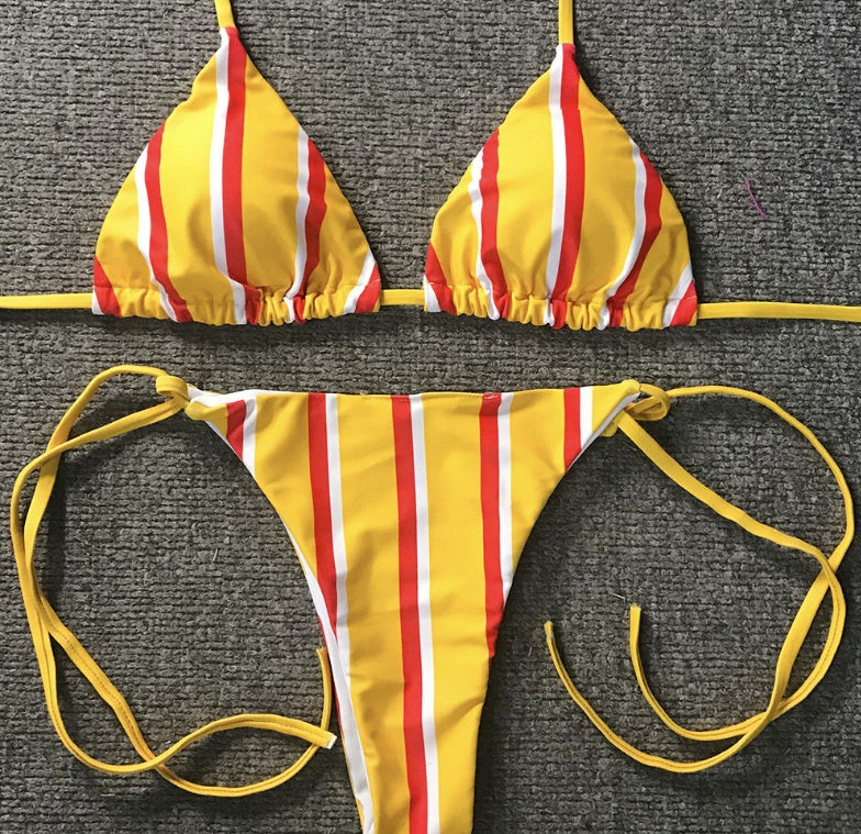 Navy wind stripe sexy bikini