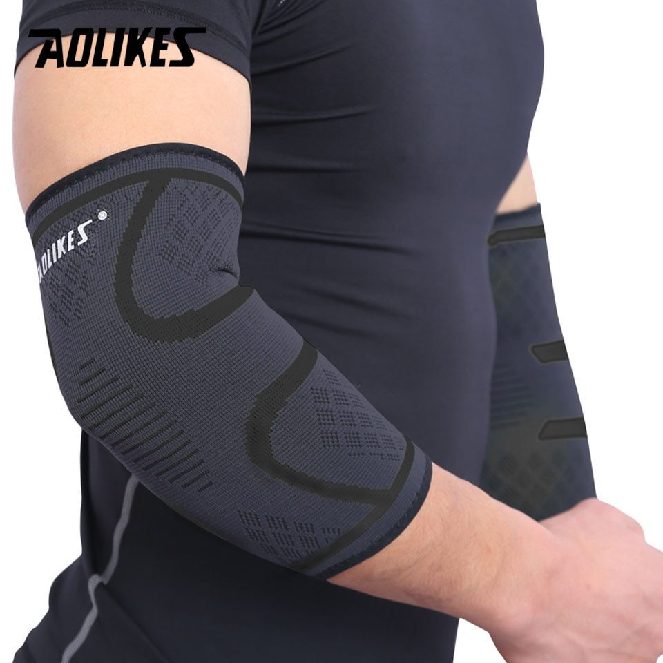 AOLIKES 1PCS Breathable Elbow Support Basketball Football Sports Safety Volleyball Elbow Pad Elastic Elbow Supporter