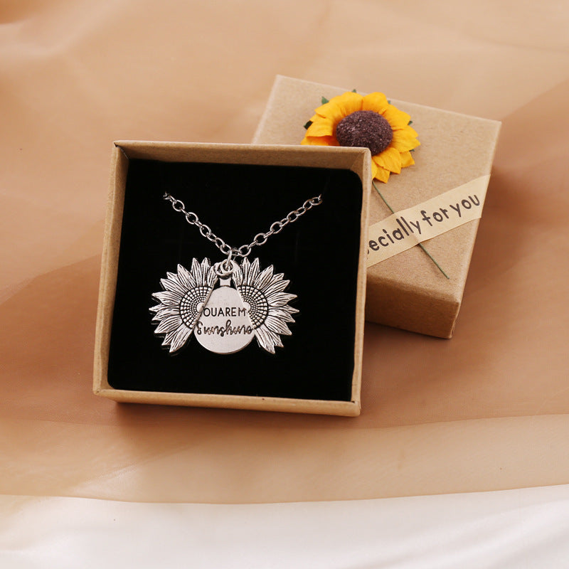 You Are My Sunshine Sonnenblumen-Halskette für Damen und Herren