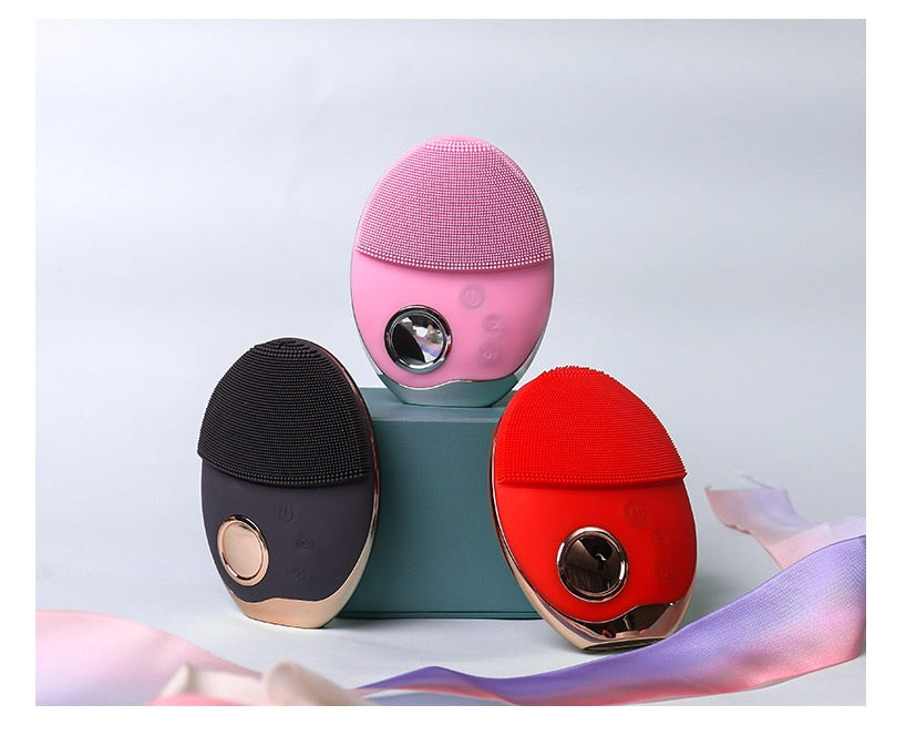 Wireless charging skin cleansing beauty instrument electric cleaning brush ultrasonic vibration wash brush