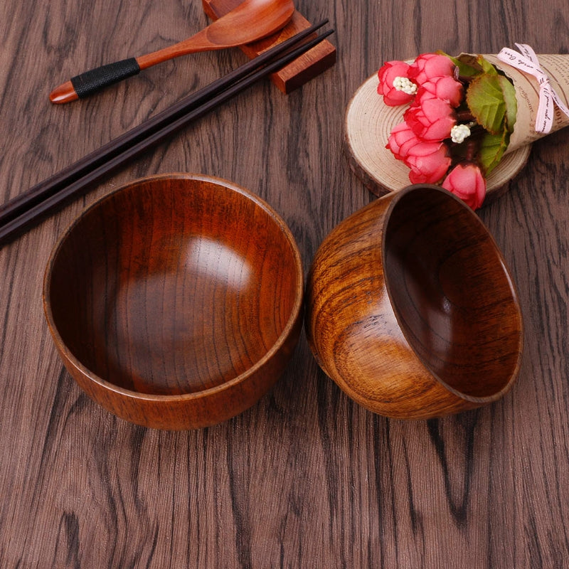 Wooden round wooden bowl