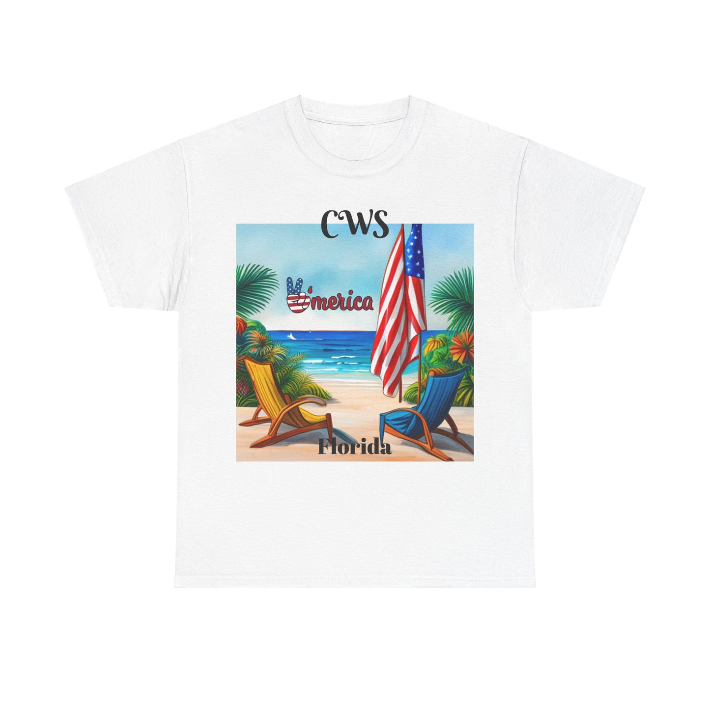 CWS Florida Unisex Heavy Cotton Tee By Cozy Winter Store