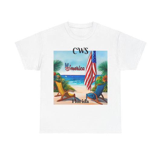 CWS Florida Unisex Schweres Baumwoll-T-Shirt von Cozy Winter Store