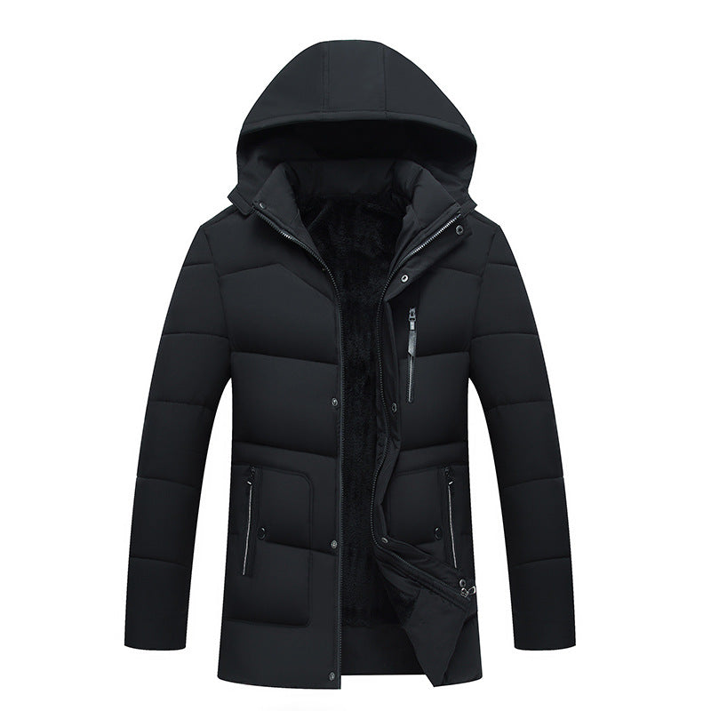 Warme Windjacke mit Kapuze