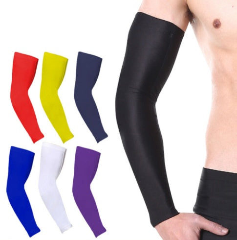 1Pcs Breathable Quick Dry UV Protection Running Arm Sleeves Basketball Elbow Pad Fitness Armguards Sports Cycling Arm Warmers