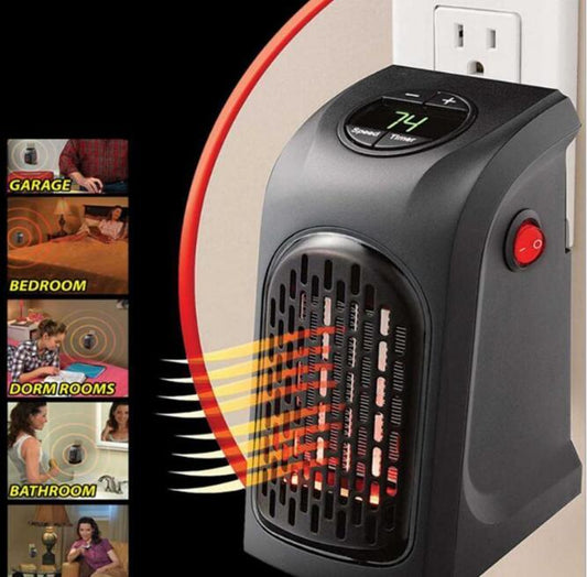 WallWarm: Portable electric wall heater with plug-and-play convenience, adjustable thermostat for cozy home warmth.