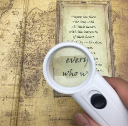 15 times LED light magnifier small magnifying glass Handheld magnifying glass with light mobile phone repair See chip