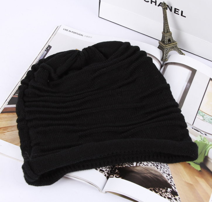 Korean version of the hat autumn and winter new sets of women's hats knitted sweaters hats outdoor knit hat hip hop hat