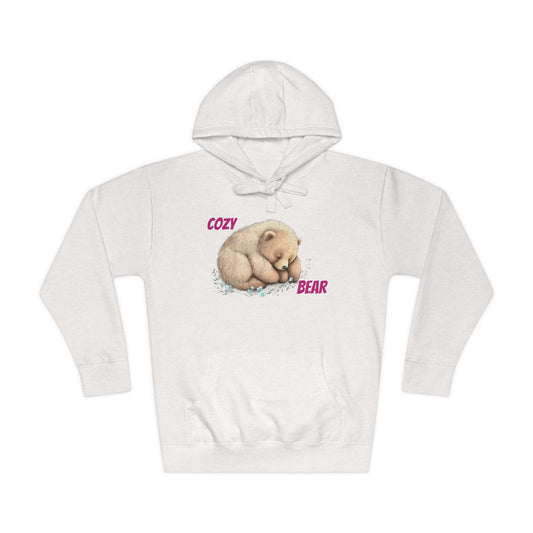 CWS Cozy Bear Unisex Fleece Hoodie By Cozy Winter Store