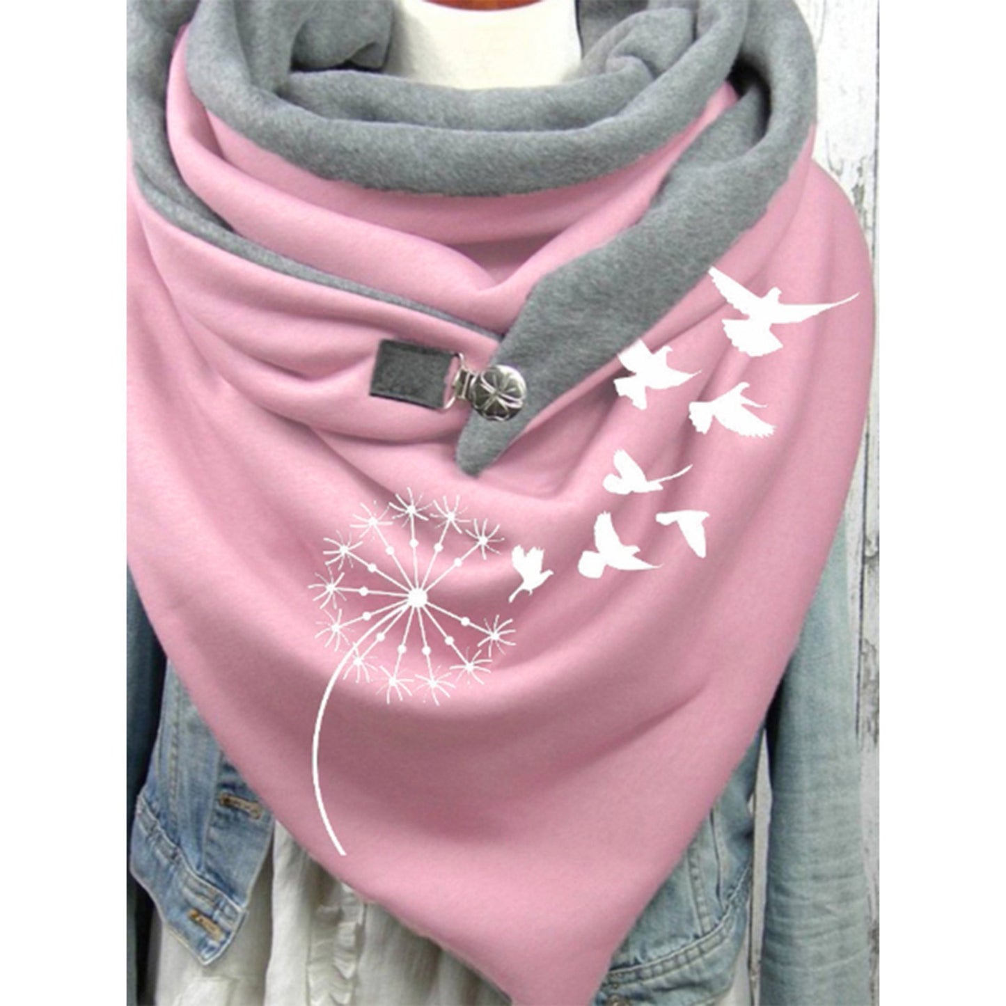 Cotton Malaysia Thermal Button Headband Scarf