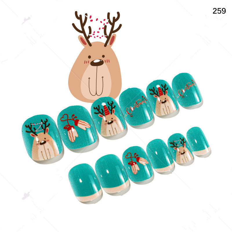 Christmas Cute Children Nails 24 Pieces Wearable