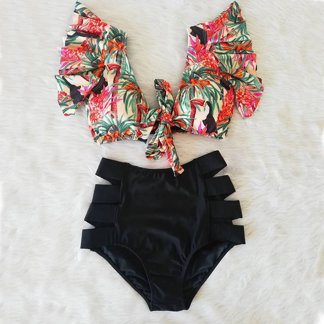 High waist bikini sexy 2-piece set