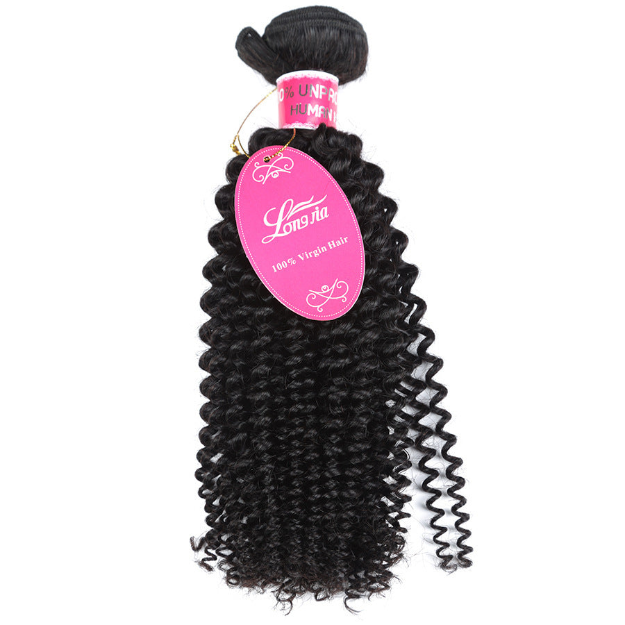 10A Deep Curly Brazilian Human Hair Bundles Weave