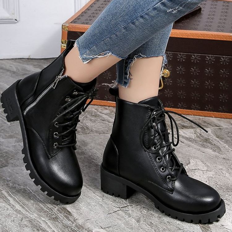 Ladies Vintage Combat Autumn Boots