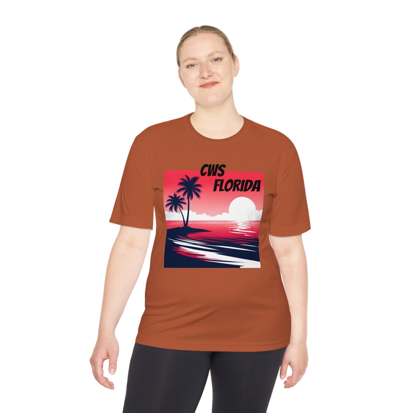 CWS Florida Sunset Unisex Moisture Wicking Tee By Cozy Winter Store (ships within USA only)