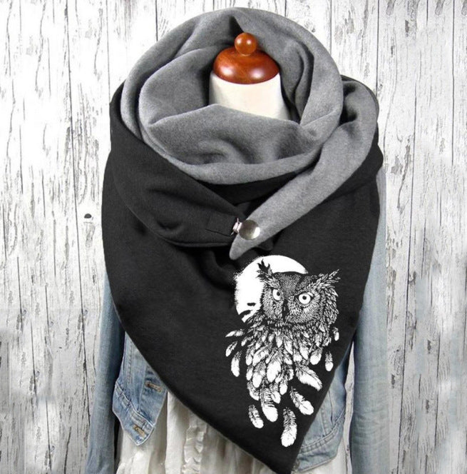 Cotton Malaysia Thermal Button Headband Scarf