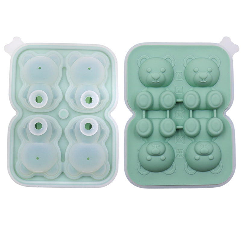 Bear Ice Cube Molded Silicone Ice Tray