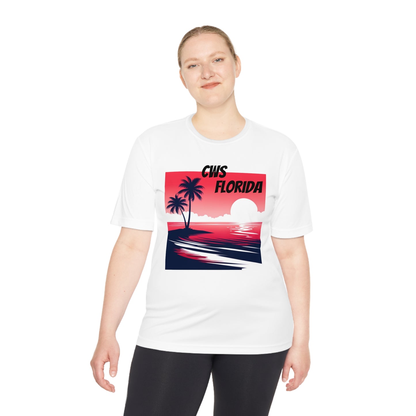 CWS Florida Sunset Unisex Moisture Wicking Tee By Cozy Winter Store (ships within USA only)