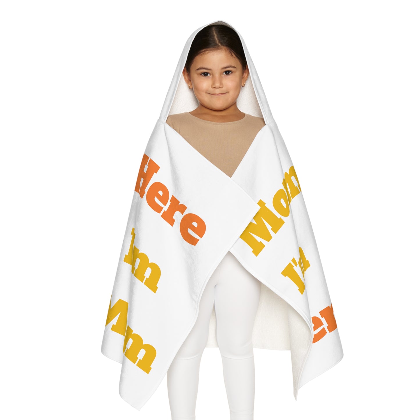 CWS Mom I'm Here Youth Hooded Towel By Cozy Winter Store