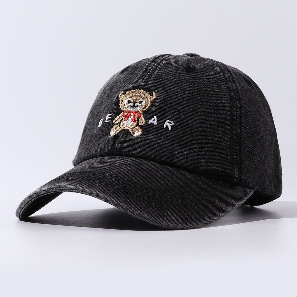 Women Cartoon Teddy Bear Embroidery Dad Hats