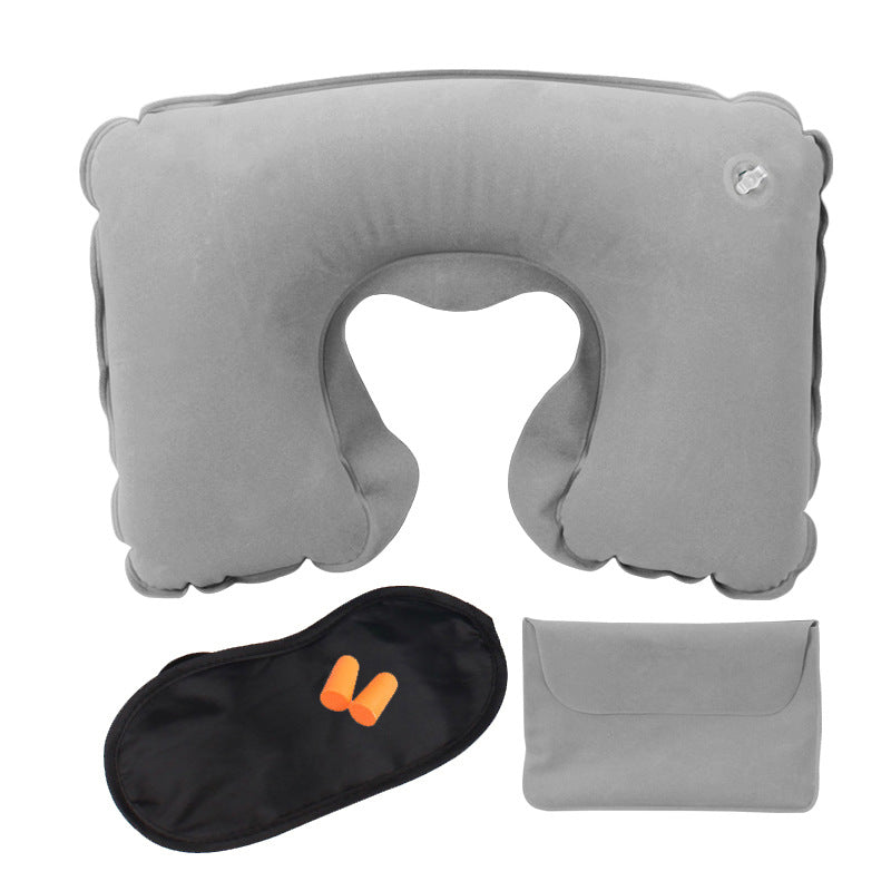 Portable aircraft neck protector and neck pillow