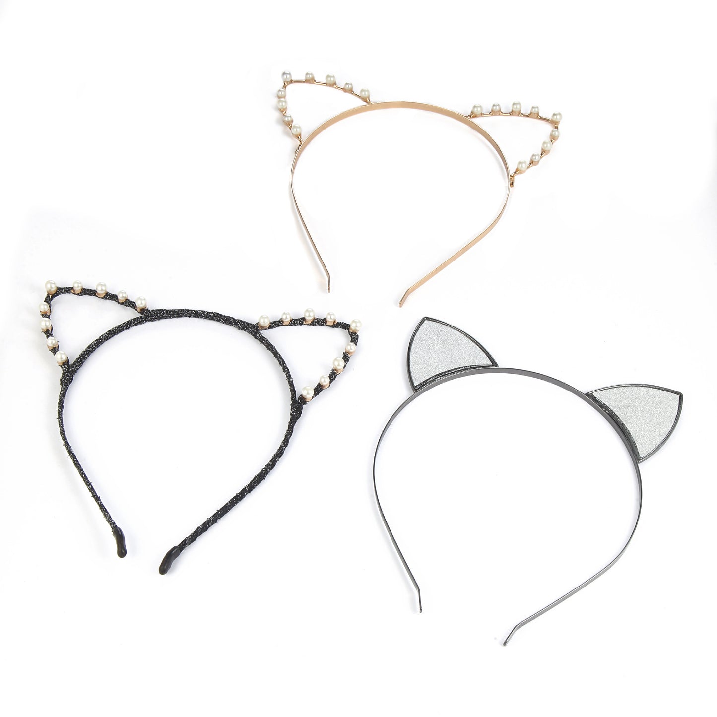 Cat's ear pearl hair band