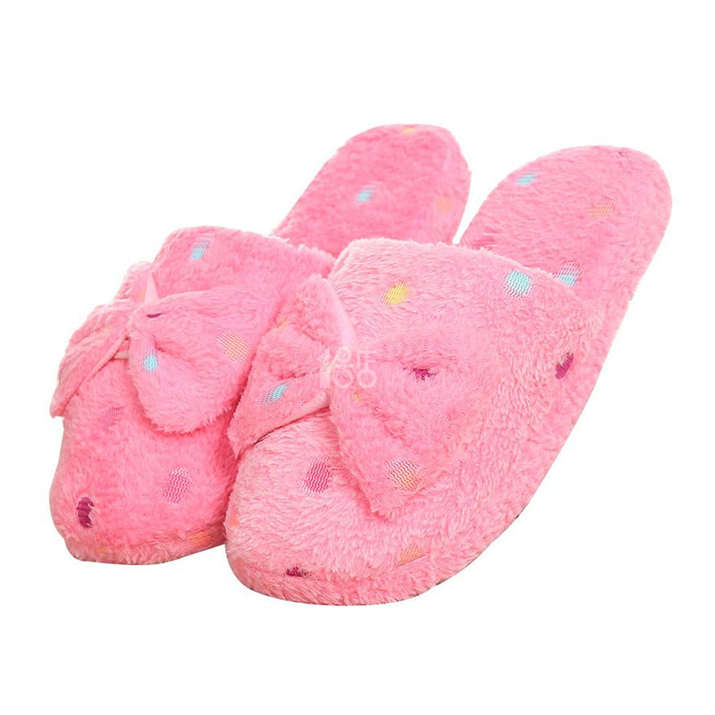 BowBliss: Cotton slippers adorned with a stylish bow for added charm.