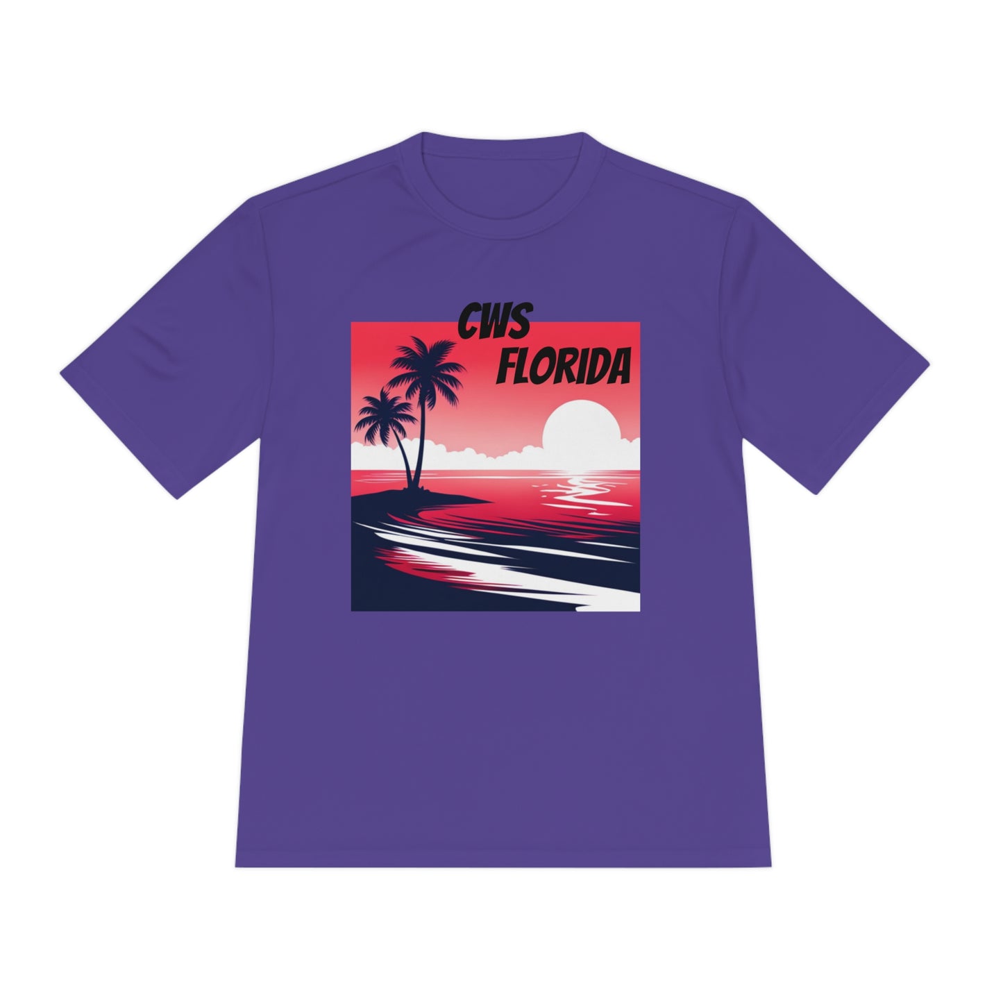 CWS Florida Sunset Unisex Moisture Wicking Tee By Cozy Winter Store (ships within USA only)