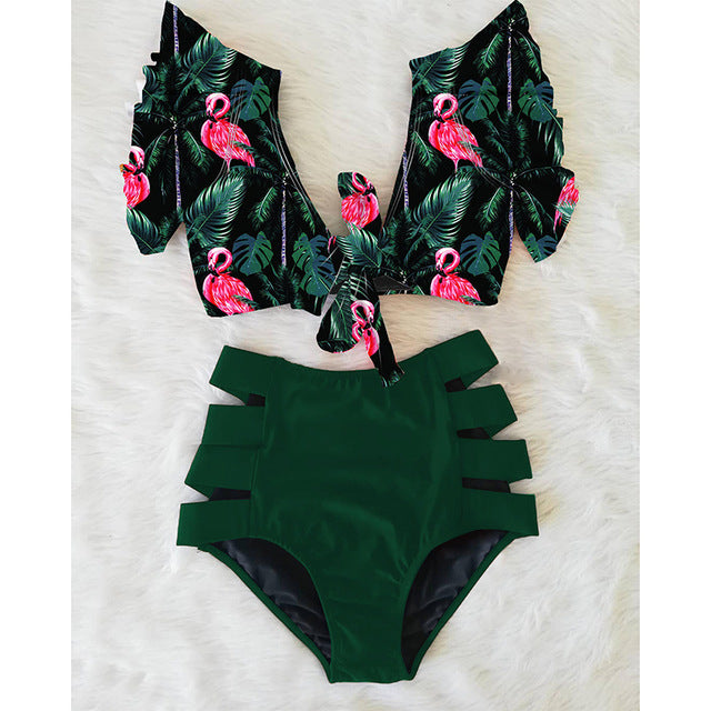 High waist bikini sexy 2-piece set