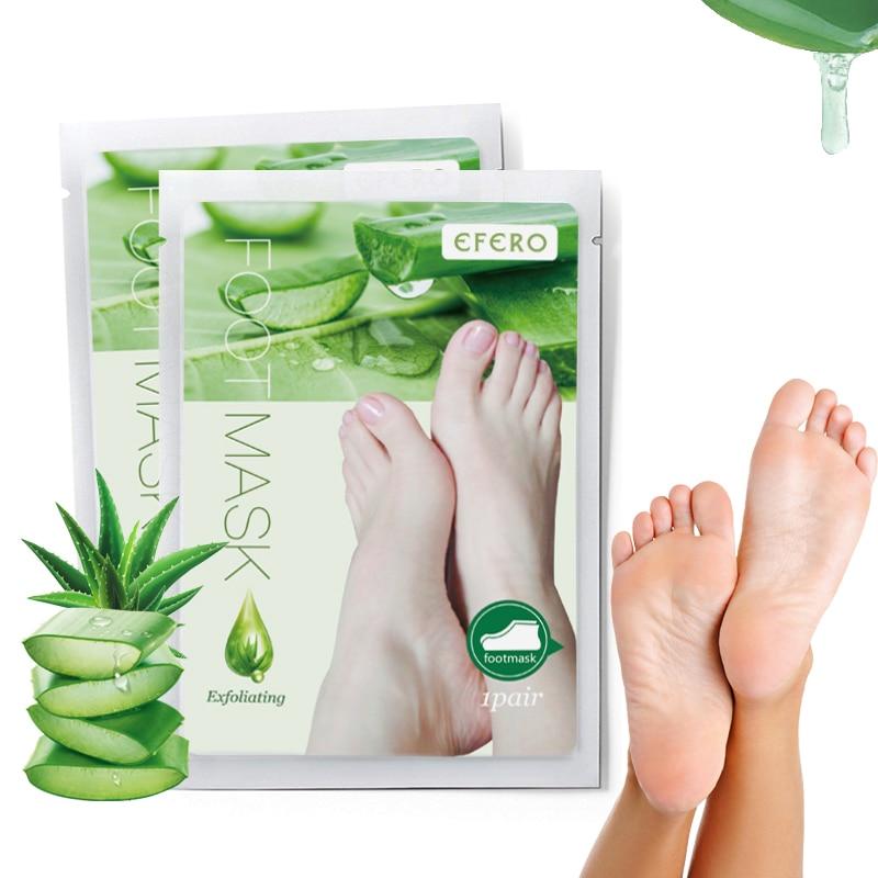 Aloe Vera Fußmaske Peeling für Beine Fußmaske Peelingsocken Peeling für Pediküre Anti-Riss-Fersen Entfernen Sie die Haut Fußpflaster