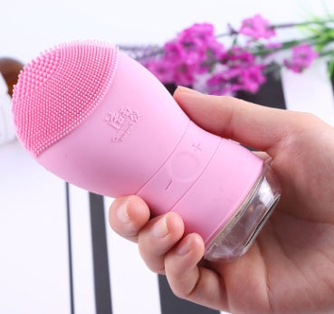 Silicone cleansing instrument pore cleaner charging face meter electric waterproof ultrasonic vibration beauty instrument massager