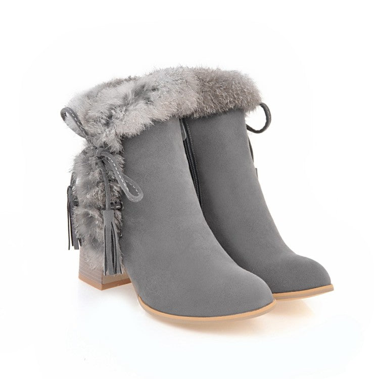 FauxFur LaceChunk-Stiefel von DocStride